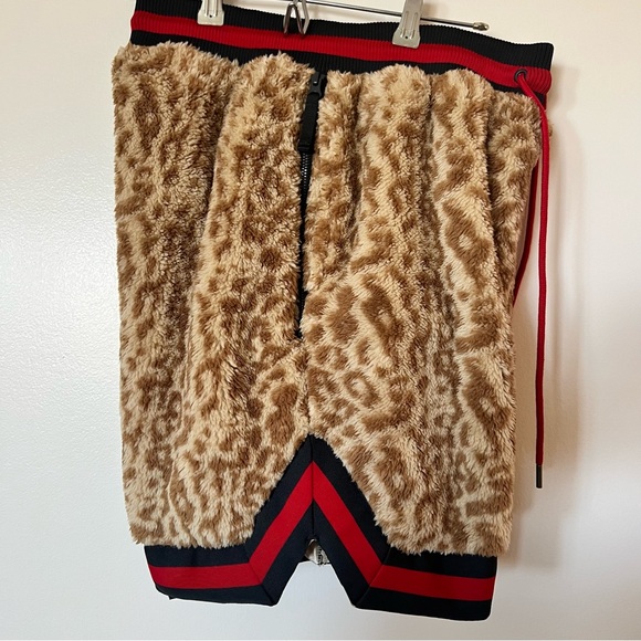 Nike Leopard Print Faux Fur Premium Basketball Shorts DQ6176-206 Mens New w tags - Picture 4 of 7